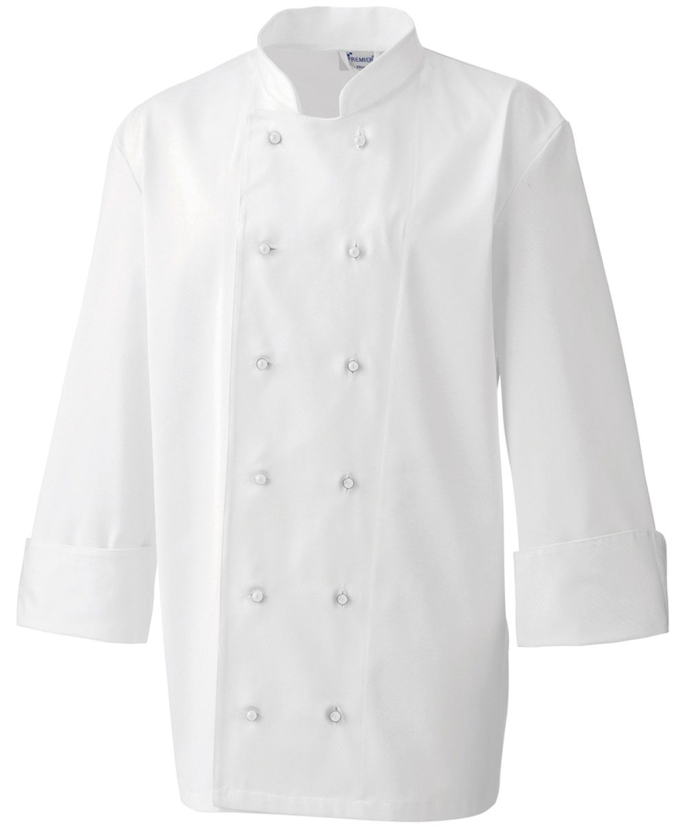 White Chef's jacket studs