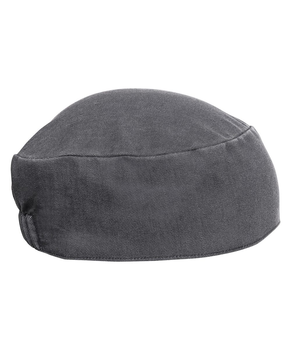 Grey Denim Chef's skull cap