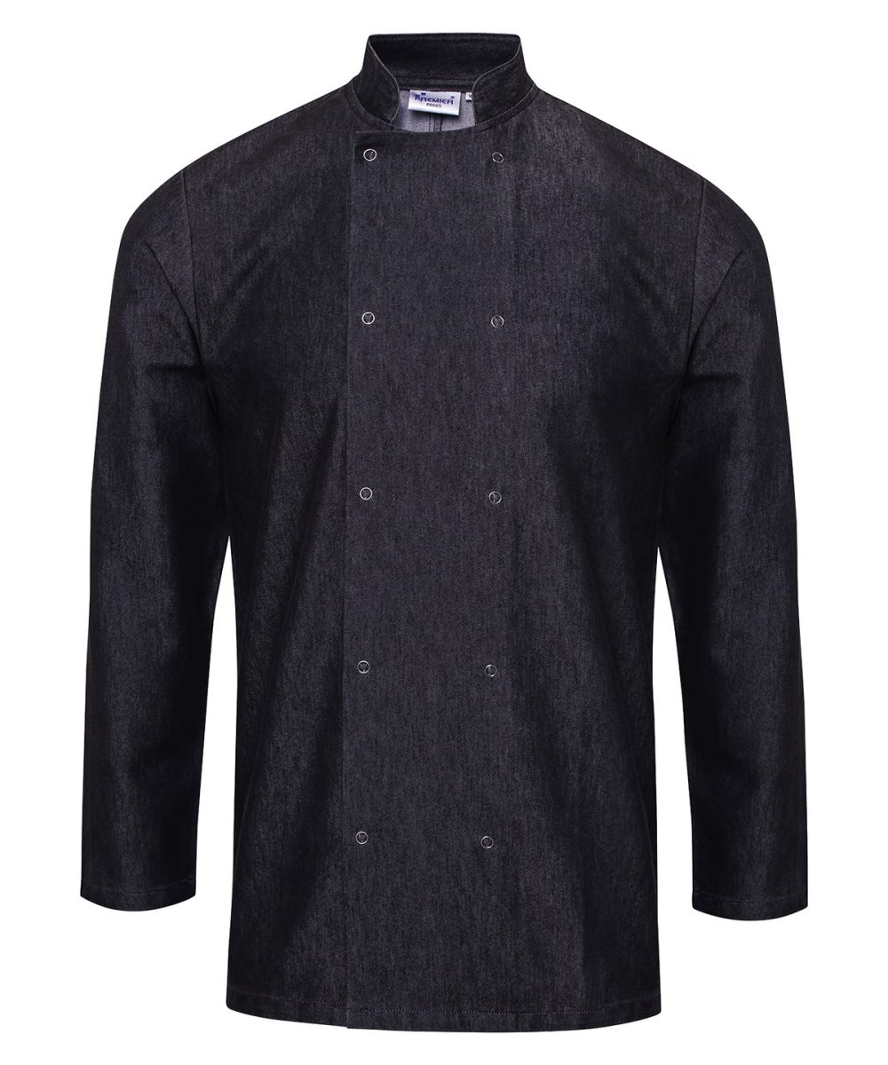 Black Denim Denim chef's jacket