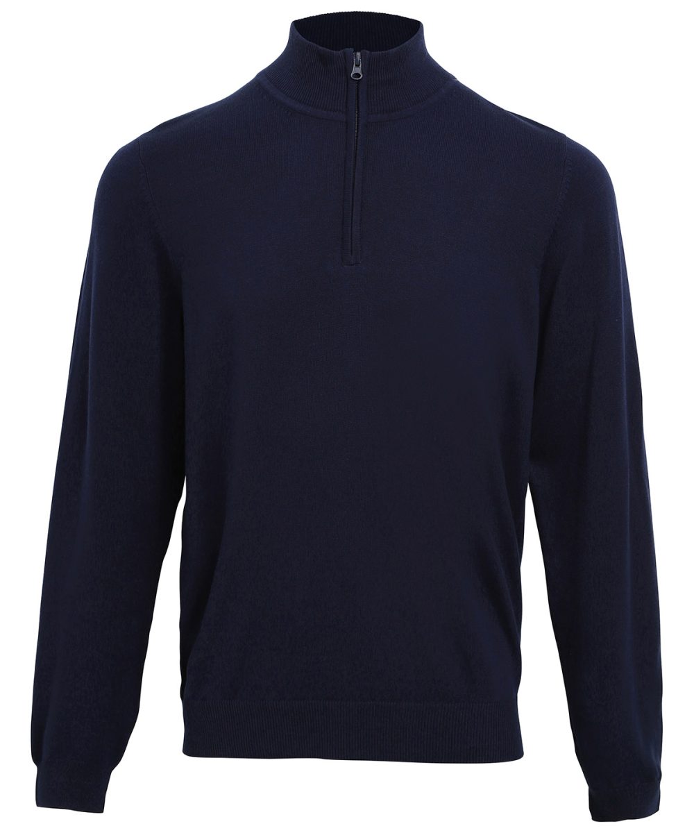 Navy ¼ zip knitted sweater