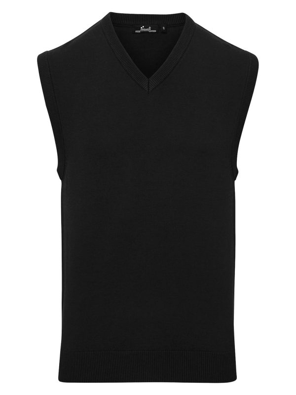 Black Sleeveless knitted sweater