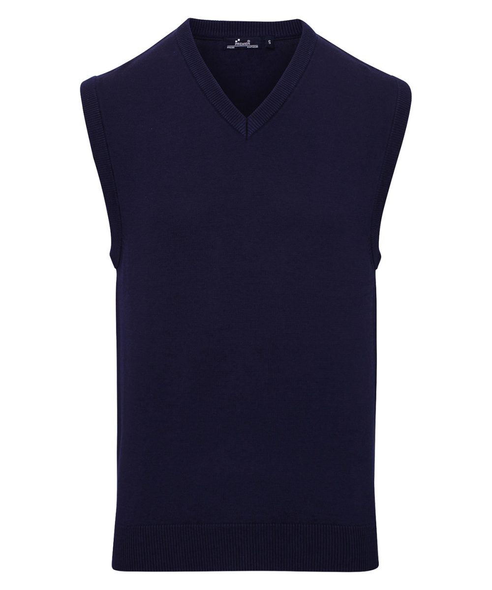 Navy Sleeveless knitted sweater