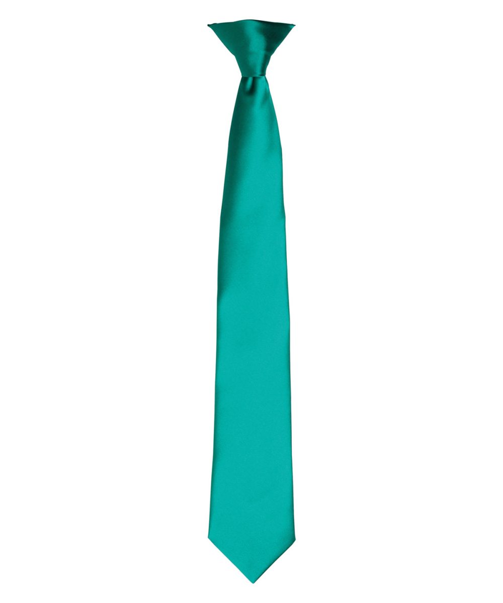 Emerald 'Colours' satin clip tie