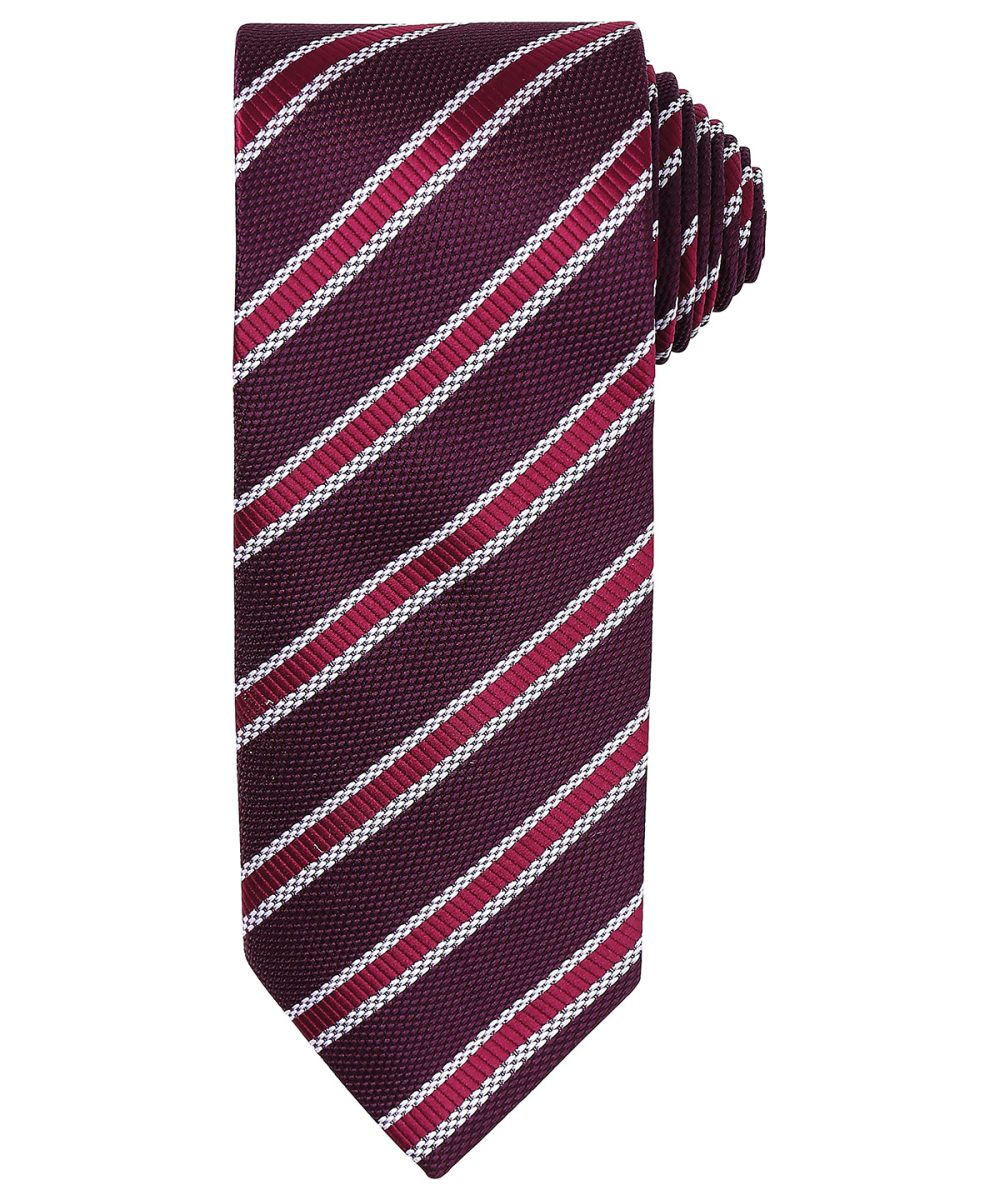 Burgundy/Aubergine Waffle stripe tie