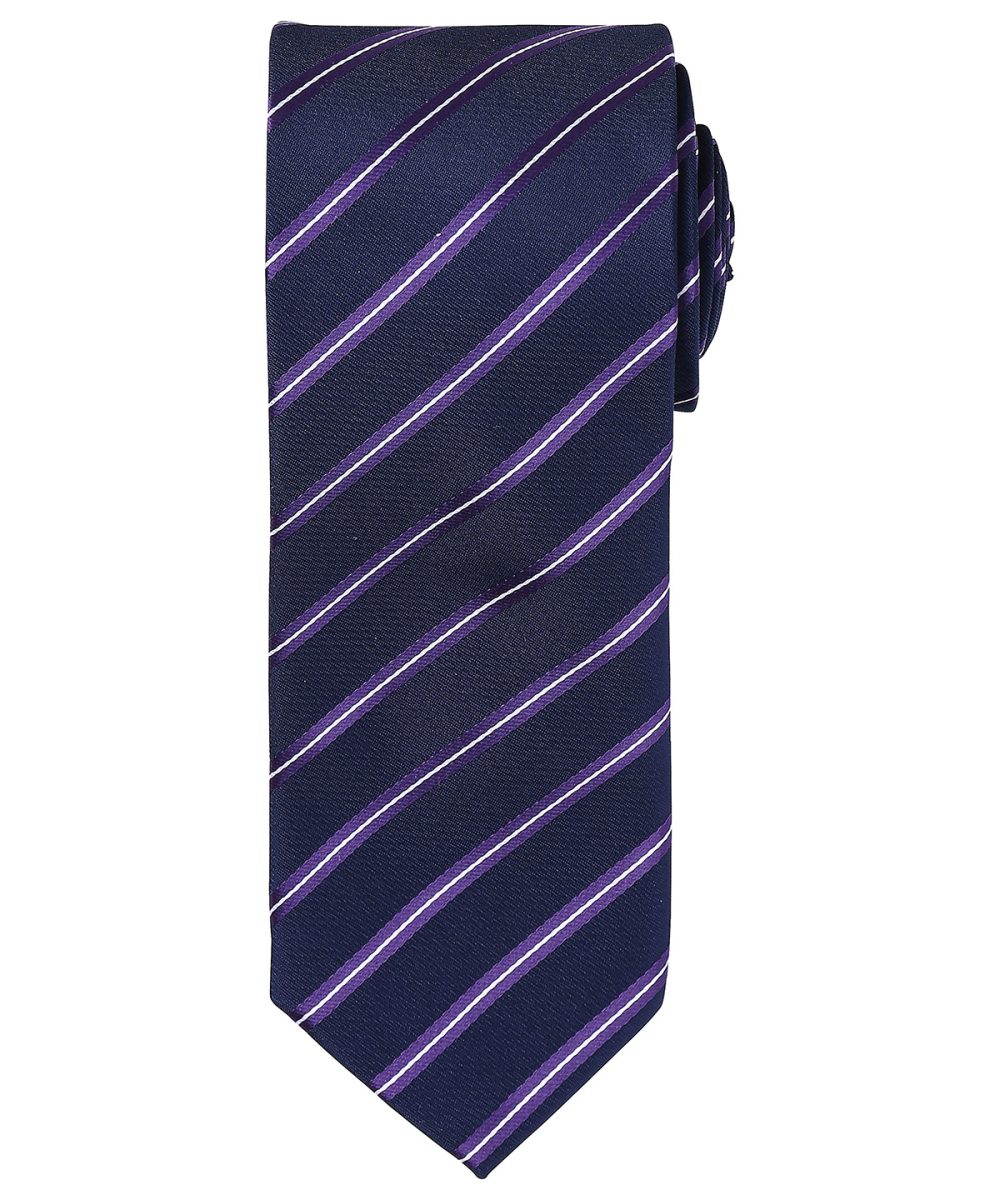 Navy/Purple Sports stripe tie