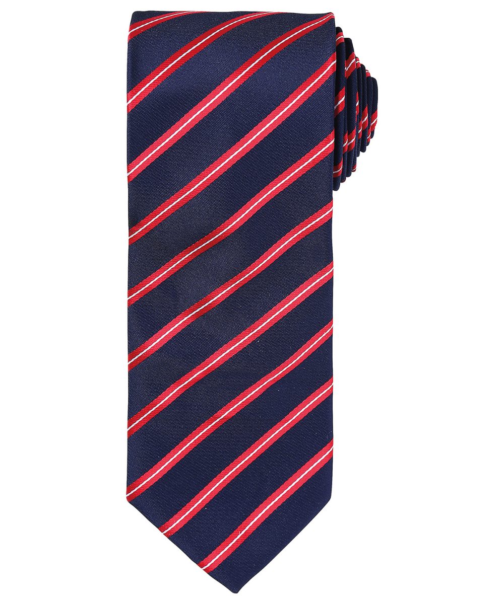 Navy/Red Sports stripe tie