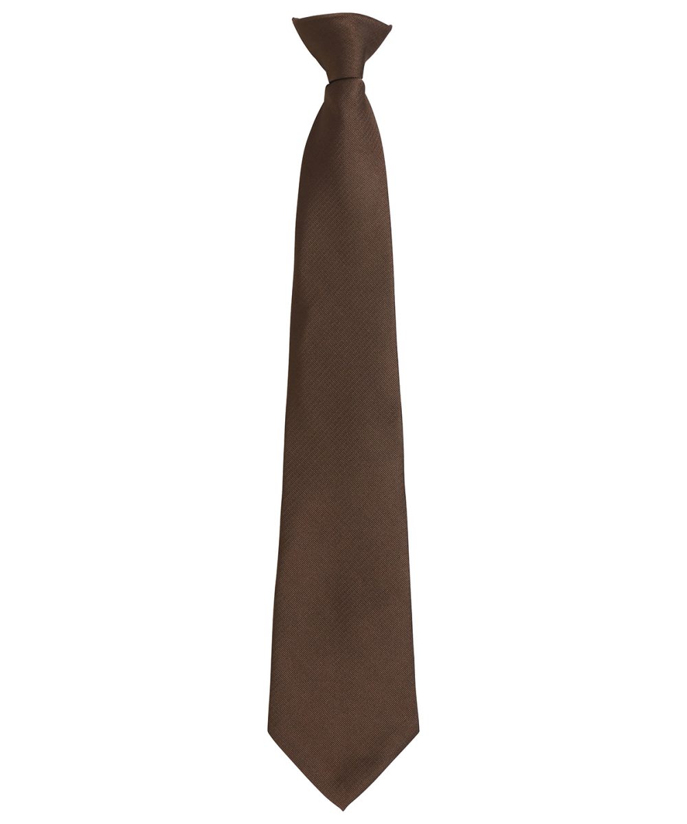 Brown 'Colours Originals' fashion clip tie