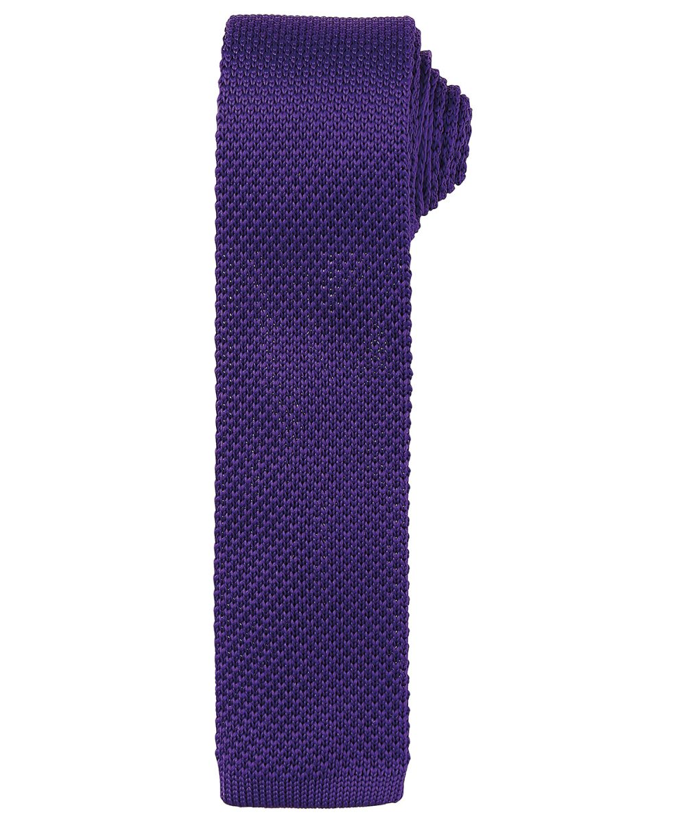 Purple Slim knitted tie