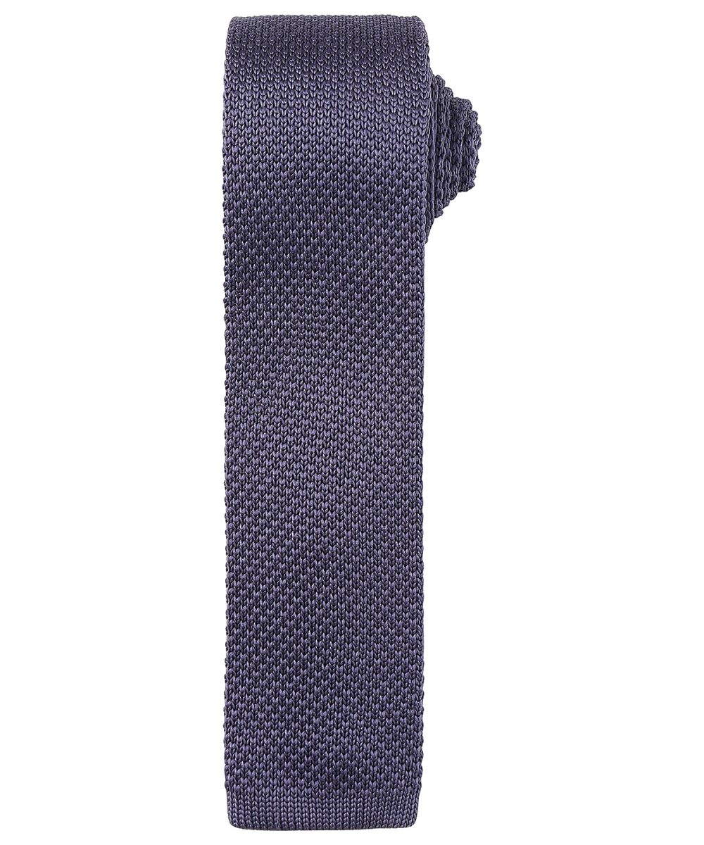 Steel Slim knitted tie