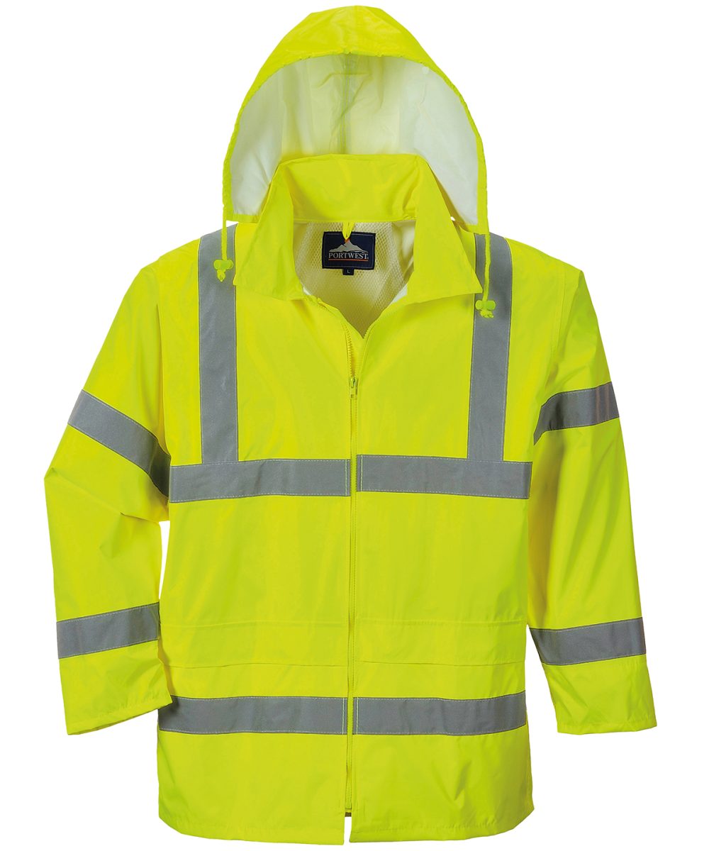 Yellow Hi-vis rain jacket (H440)