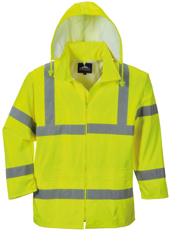 Yellow Hi-vis rain jacket (H440)