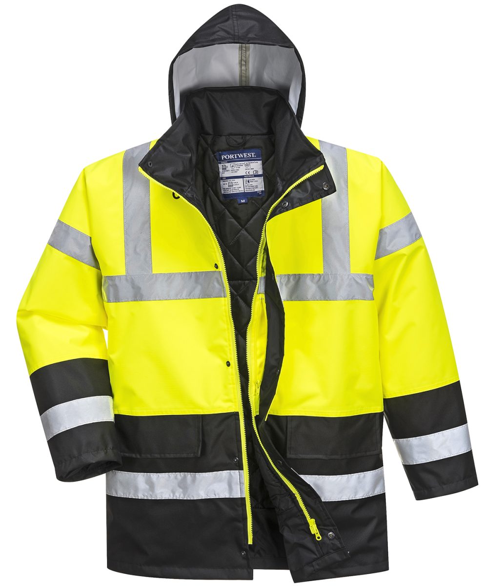 Yellow/Navy Hi-vis traffic jacket (S466/S467)