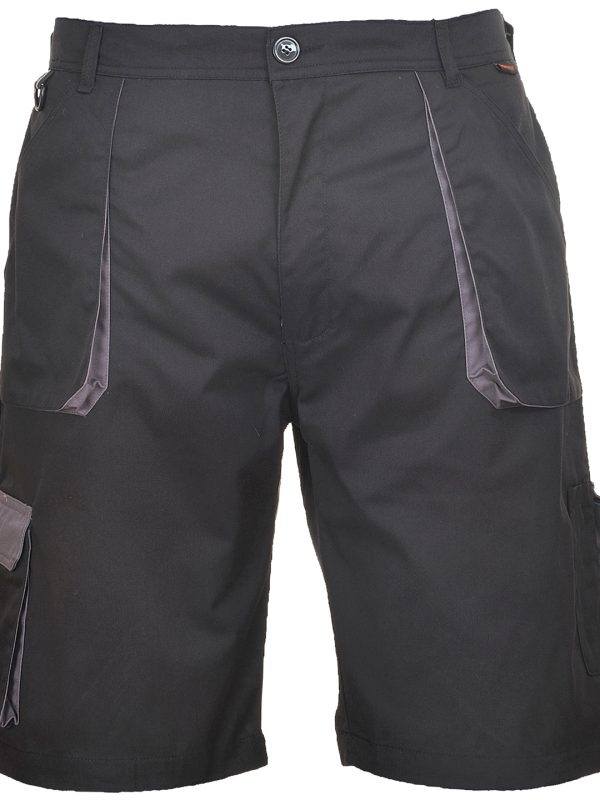 Black/Grey Portwest Texo contrast shorts (TX14)