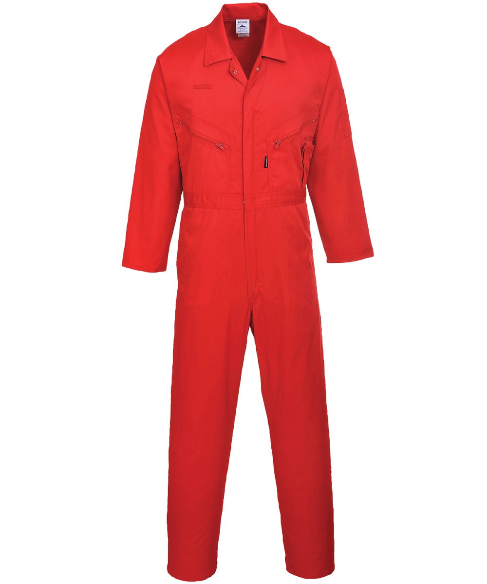 Red Liverpool zip coverall (C813)