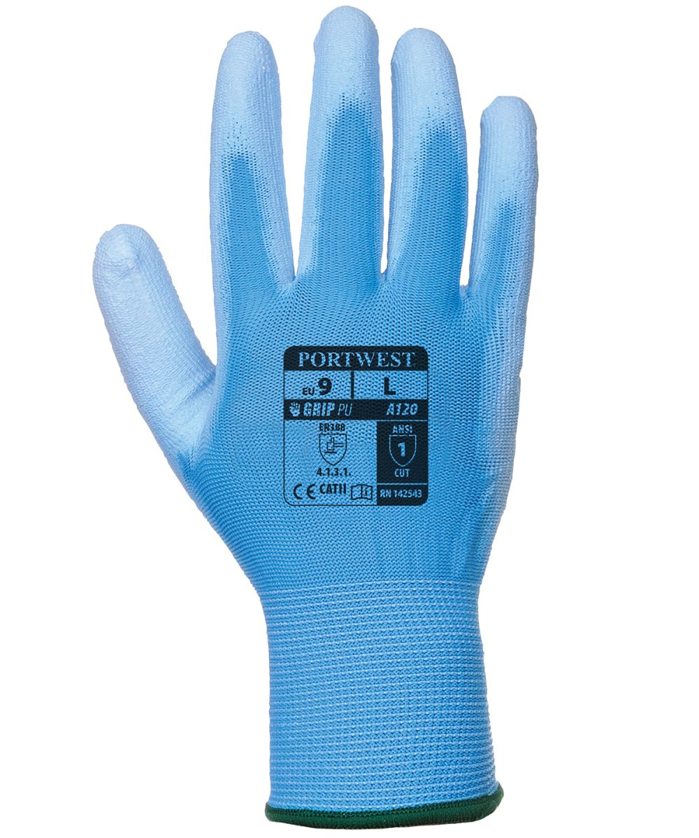 Blue PU palm glove (A120)