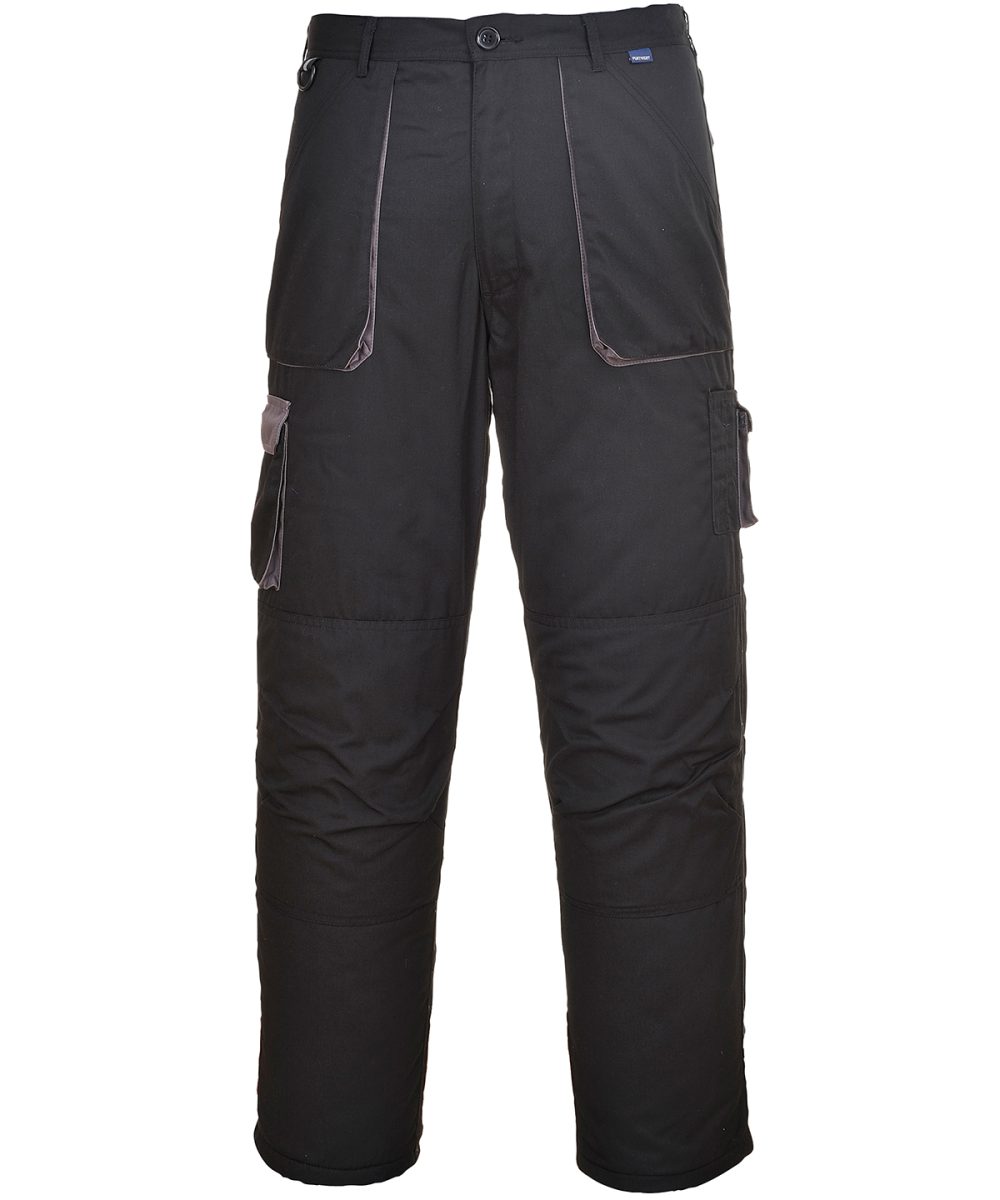 Black/Grey Portwest Texo contrast trousers (TX11)