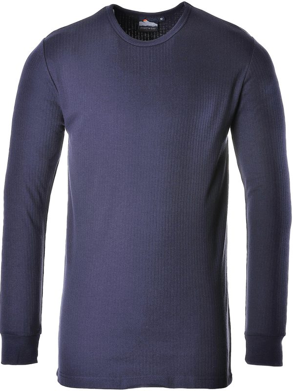 Navy Thermal t-shirt long sleeved (B123)