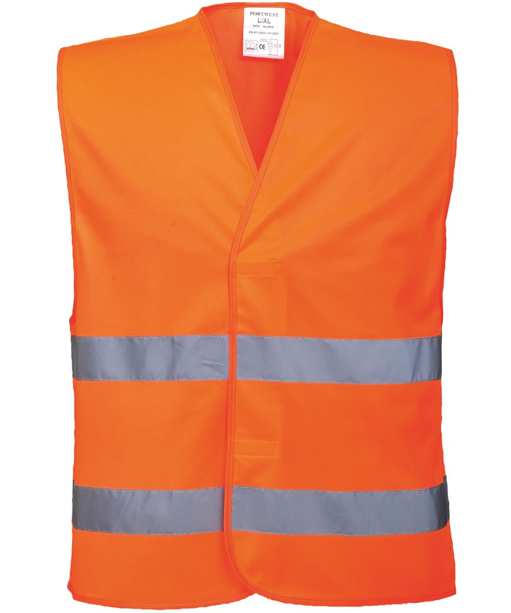 Orange Hi-vis two-band vest (C474)