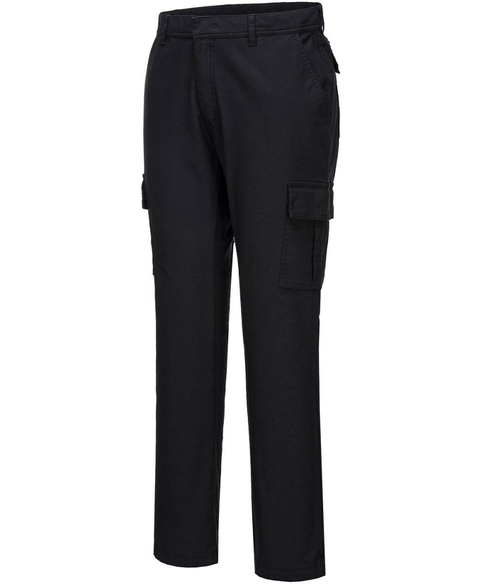 Black Stretch slim combat trousers (S231) slim fit