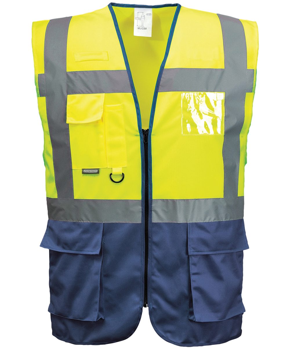 Yellow/Navy Hi-vis executive vest (S476)