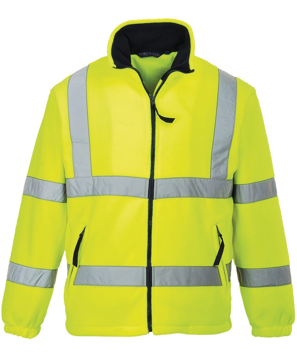 Yellow Hi-vis mesh-lined fleece (F300)