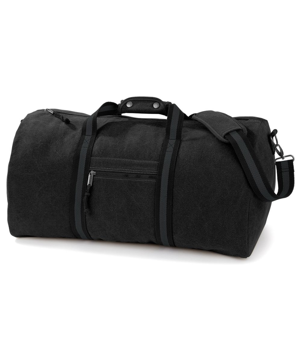 Vintage Black Vintage canvas holdall