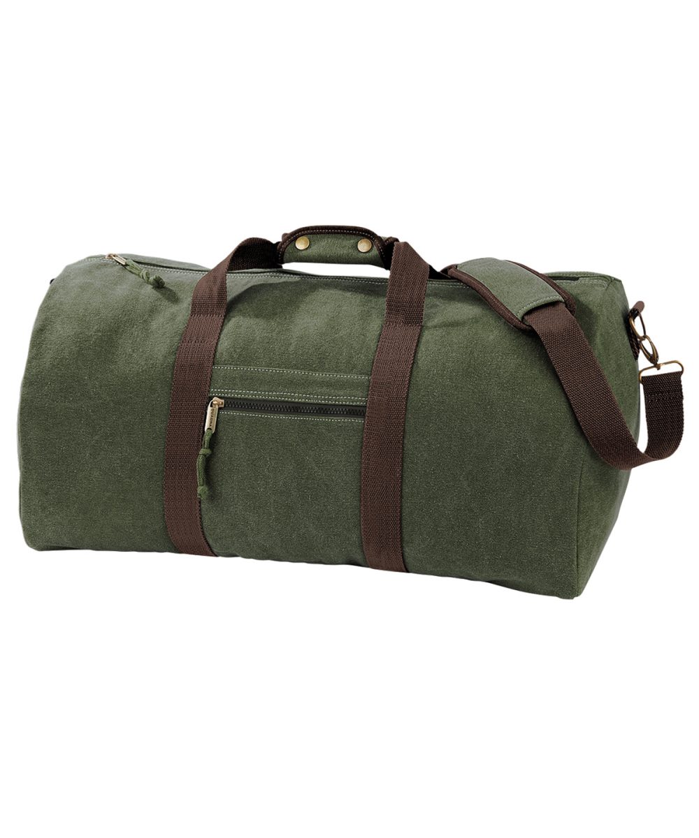 Vintage Military Green Vintage canvas holdall