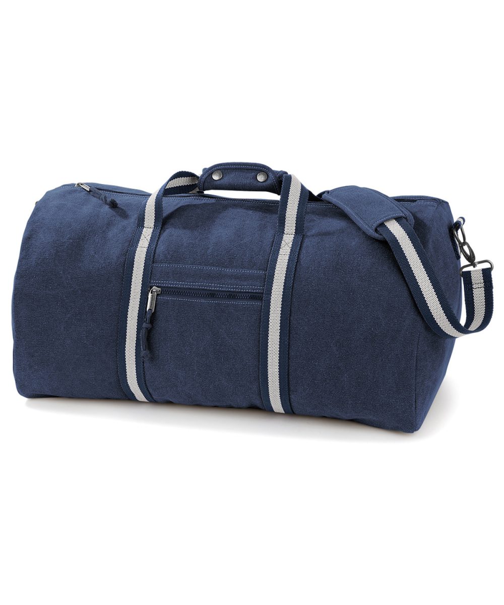 Vintage Oxford Navy Vintage canvas holdall