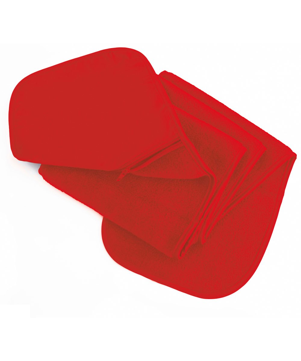 Red Polartherm™ fleece scarf with zip pocket