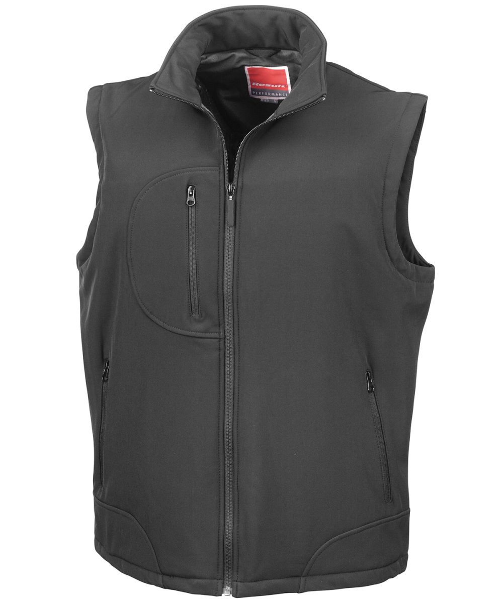 Black/Black Softshell bodywarmer