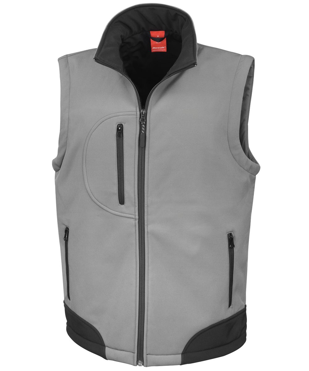 WG Grey/Black Softshell bodywarmer