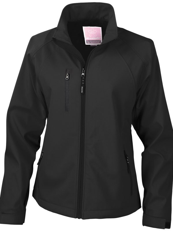 Black Women's baselayer softshell jacket