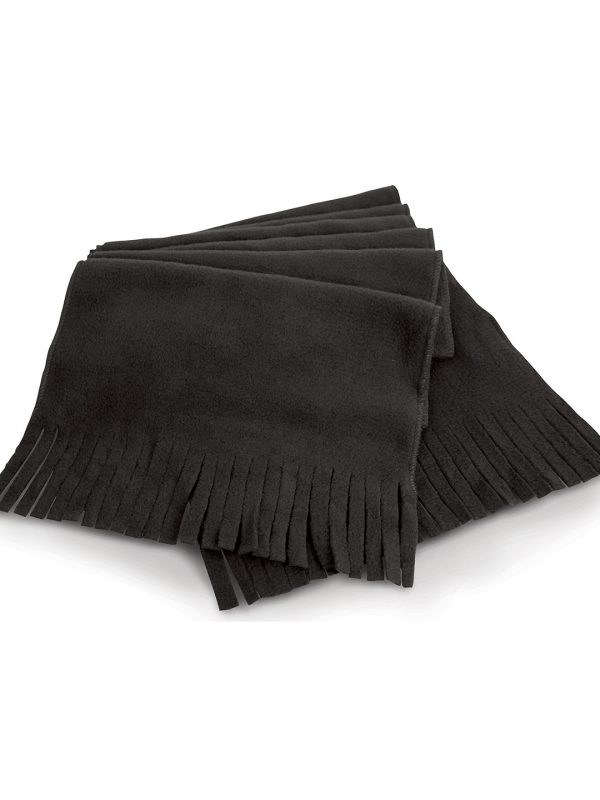 Black Polartherm™ tassel scarf