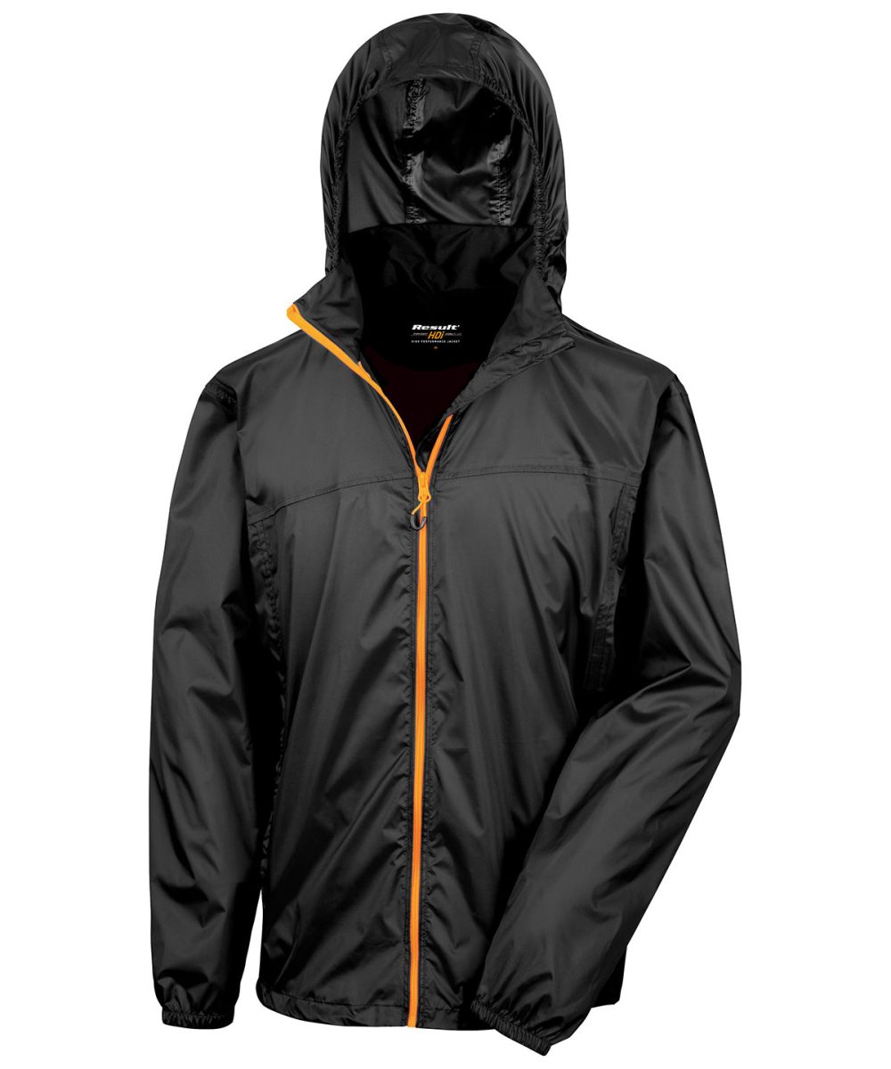 Black/Orange HDi quest lightweight stowable jacket