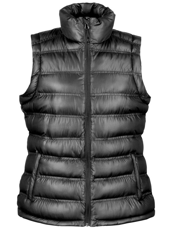 Black Women's ice bird padded gilet