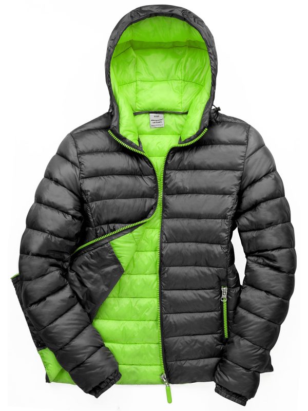 Black/Lime Women's Urban snow bird hooded jacket