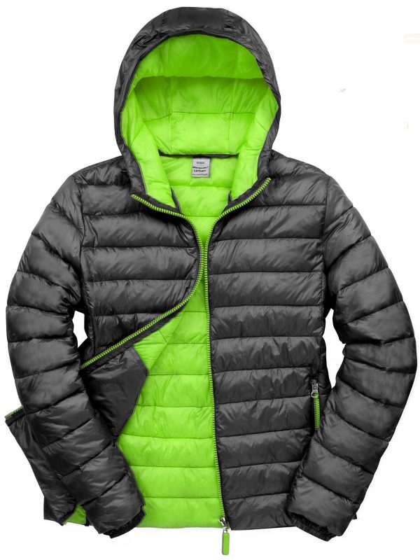 Black/Lime Urban snow bird hooded jacket