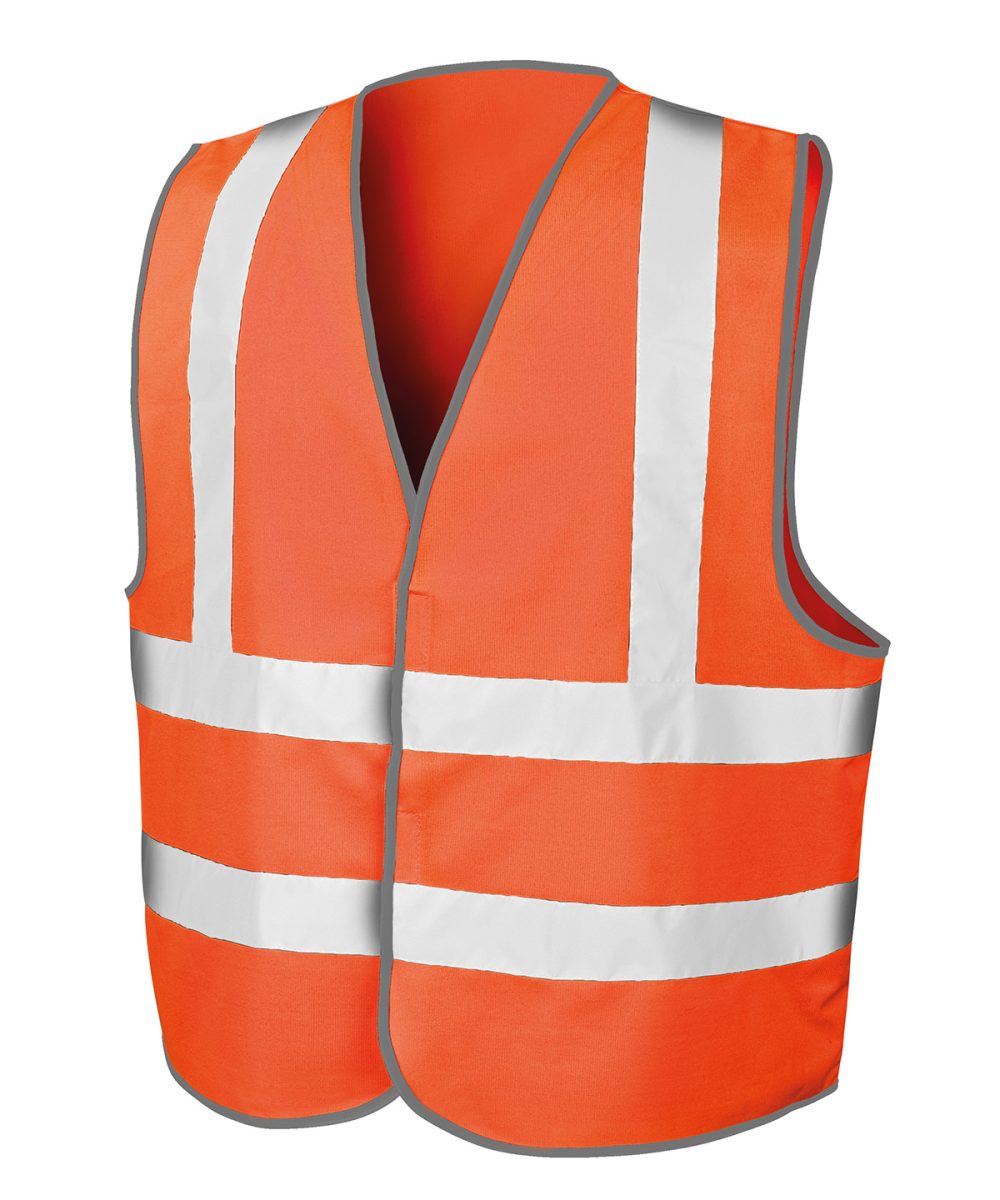 Fluorescent Orange Core safety motorway vest