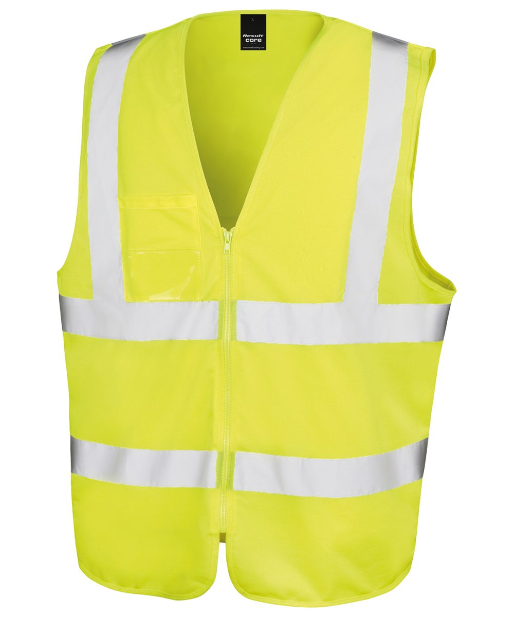 Yellow Core zip ID safety tabard