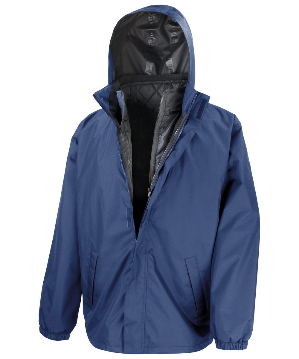 Navy Core 3-in-1 jacket with quilted bodywarmer