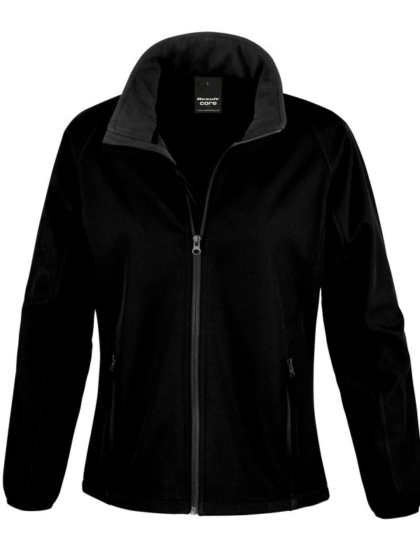 Black/Black Women's Core printable softshell jacket