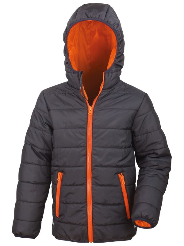 Black/Orange Core junior soft padded jacket