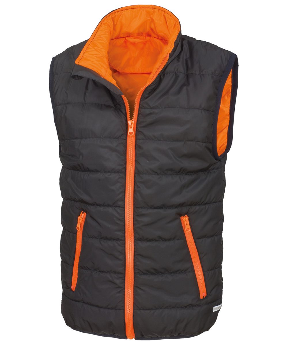 Black/Orange Core junior bodywarmer