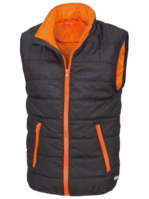 Black/Orange Core junior bodywarmer