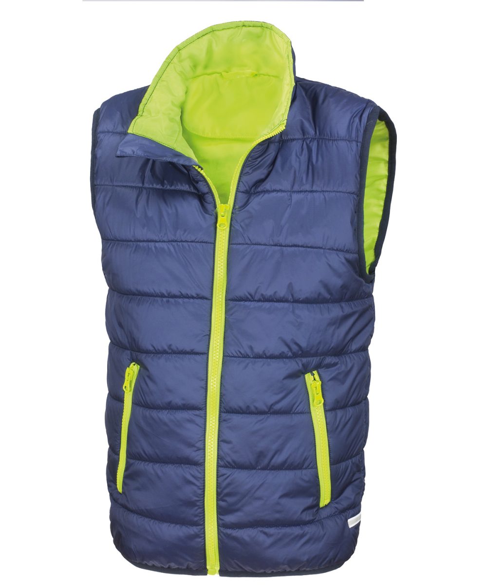 Navy/Lime Core junior bodywarmer