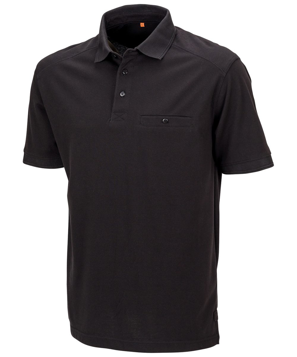 Black Work-Guard Apex pocket polo shirt