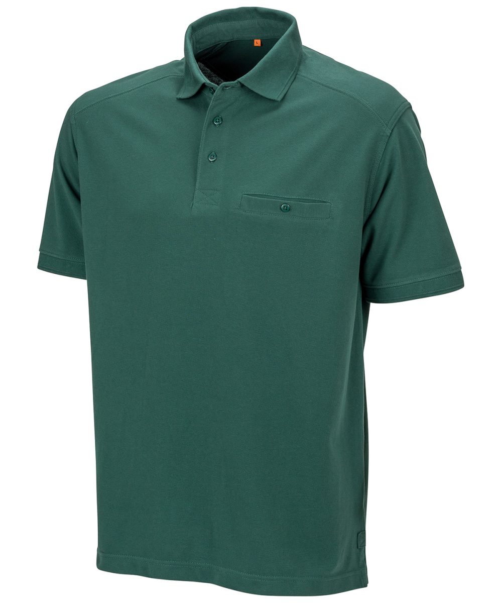 Bottle Green Work-Guard Apex pocket polo shirt