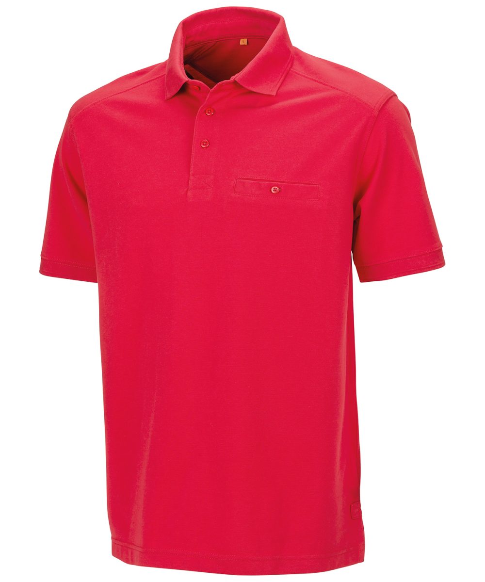 Red Work-Guard Apex pocket polo shirt