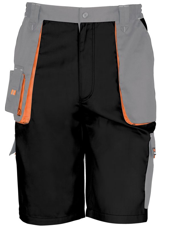 Black/Grey/Orange Work-Guard lite shorts