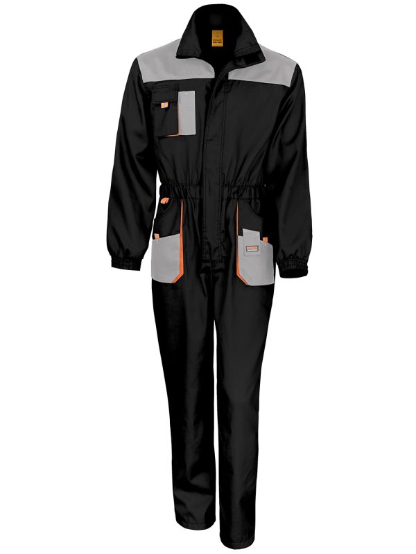 Black/Grey/Orange Work-Guard lite coverall